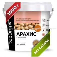 DopDrops - Арахисовая паста с кусочками арахиса без сахара (1кг)